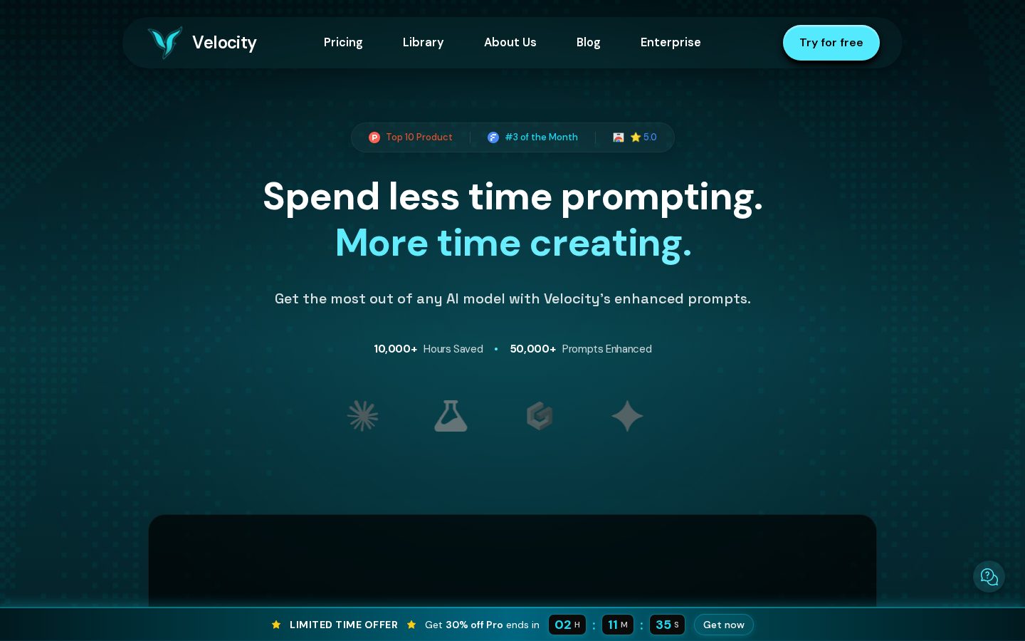 ThinkVelocity AI Homepage