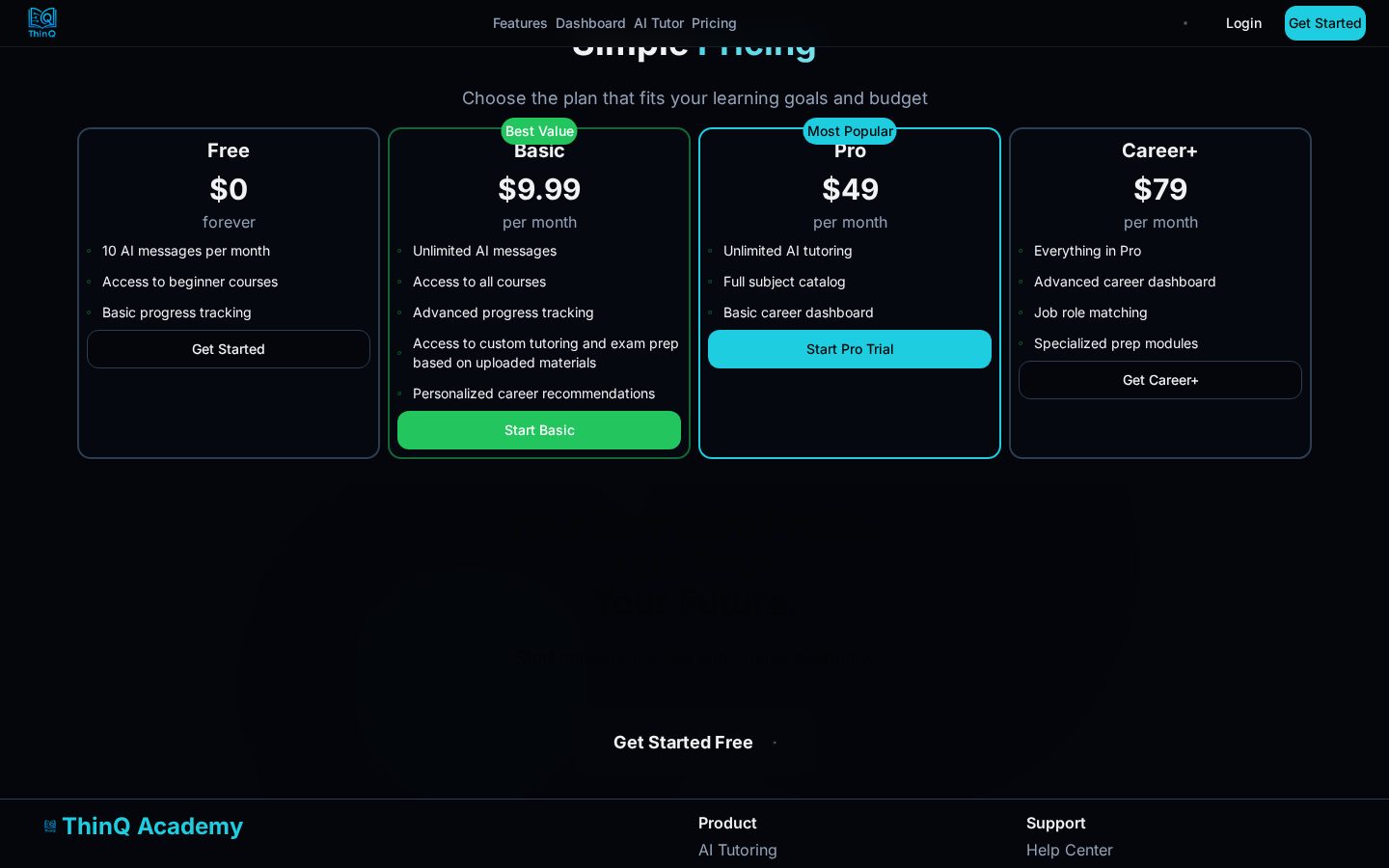 ThinQ Academy Pricing