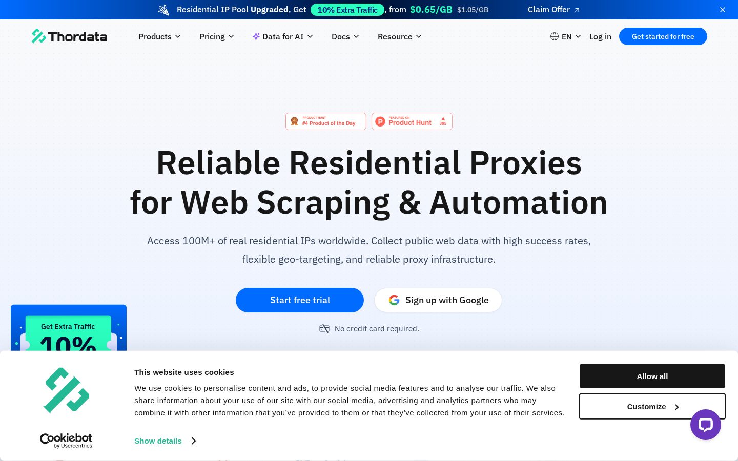 Thordata Homepage