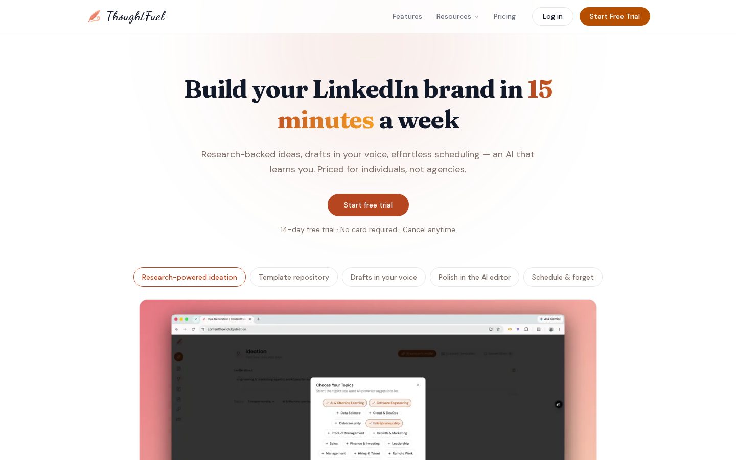 ThoughtFuel Homepage