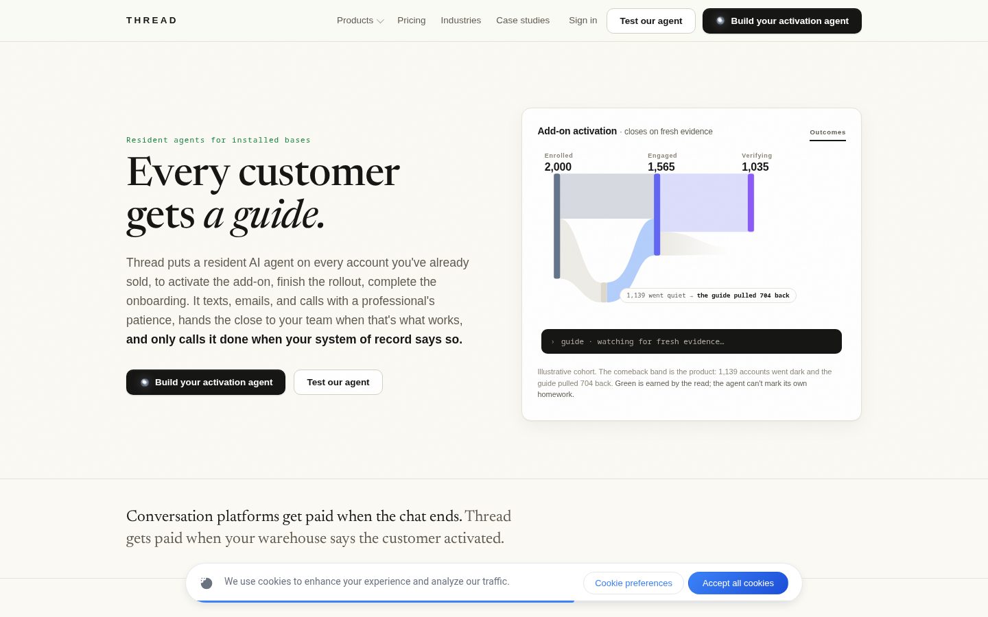 Thread App Homepage