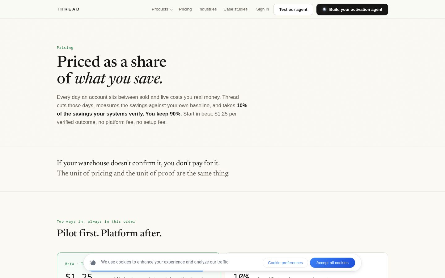 Thread App Pricing
