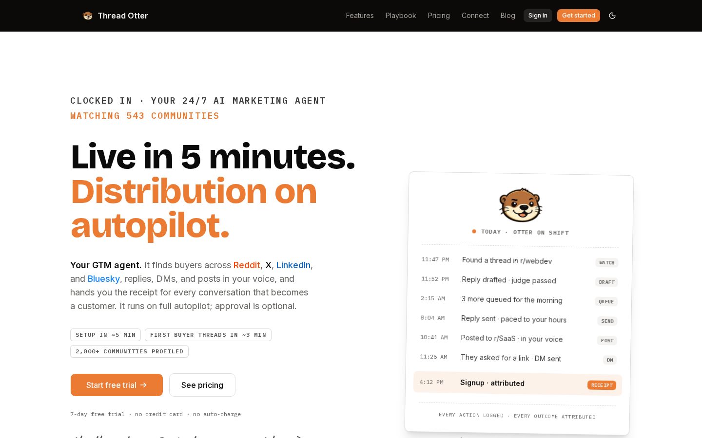 Thread Otter Homepage