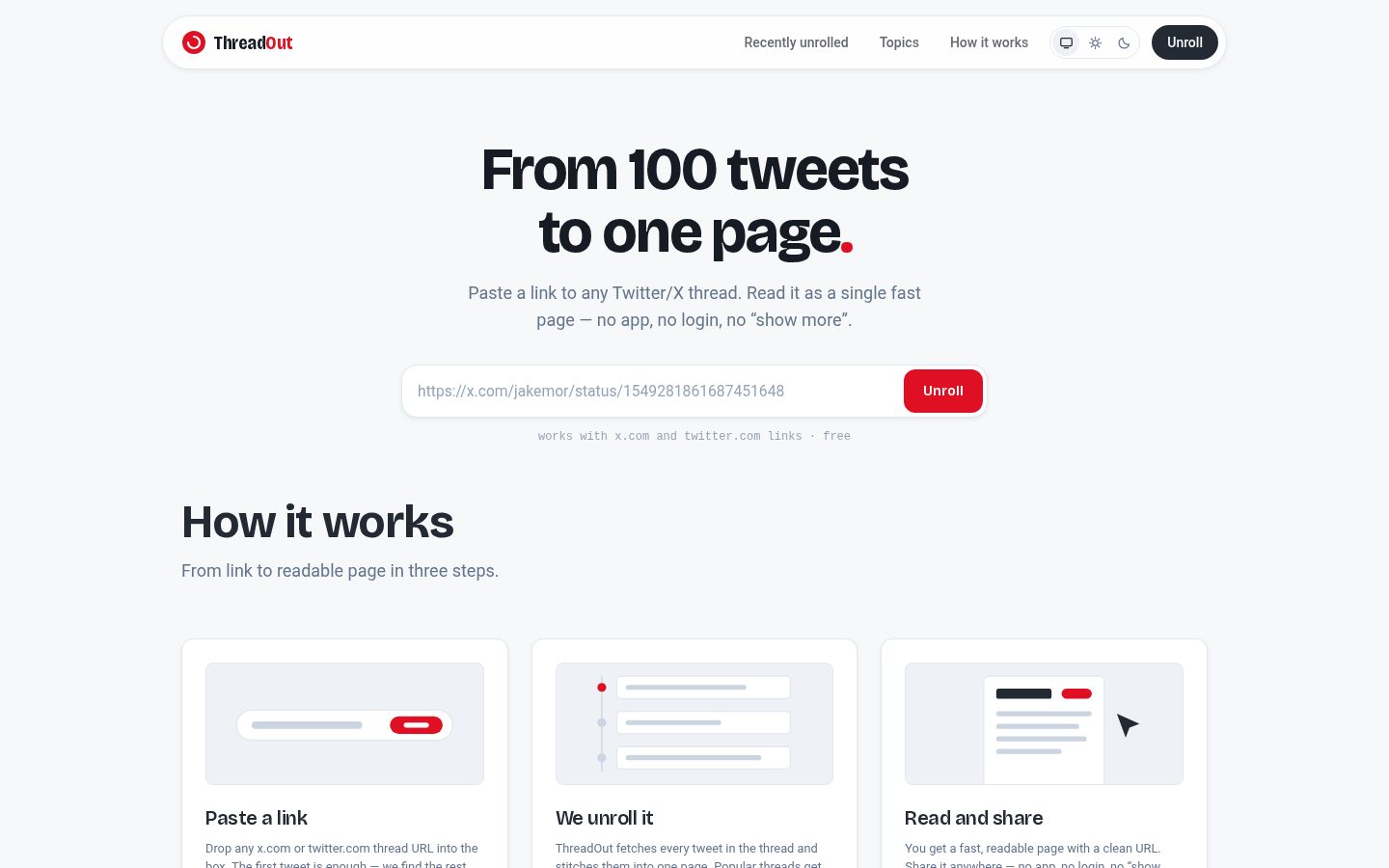 ThreadOut Homepage