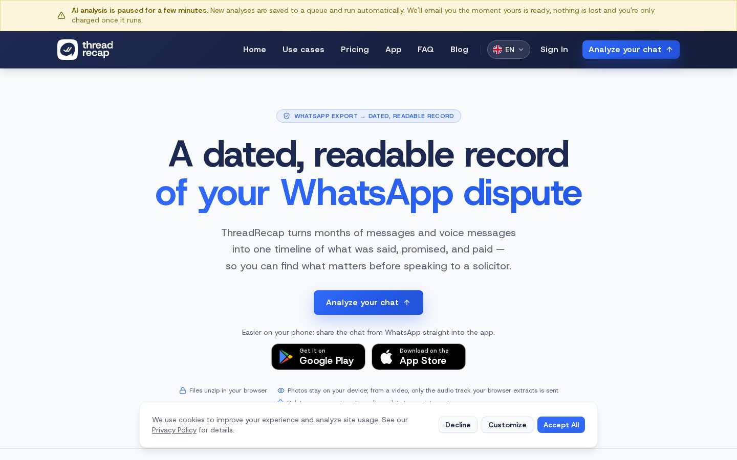 ThreadRecap Homepage