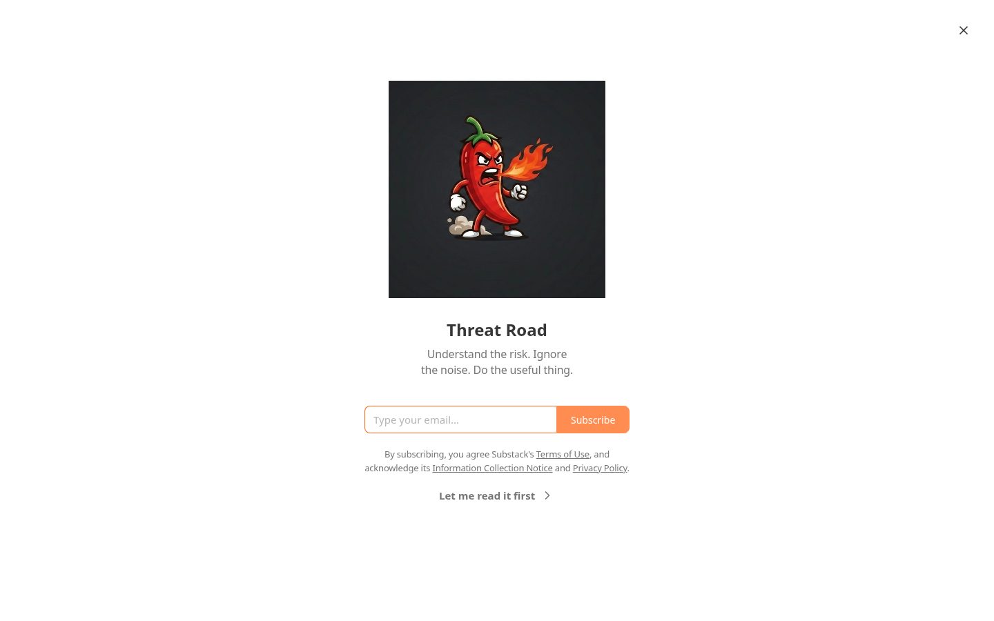 Threat Road Homepage