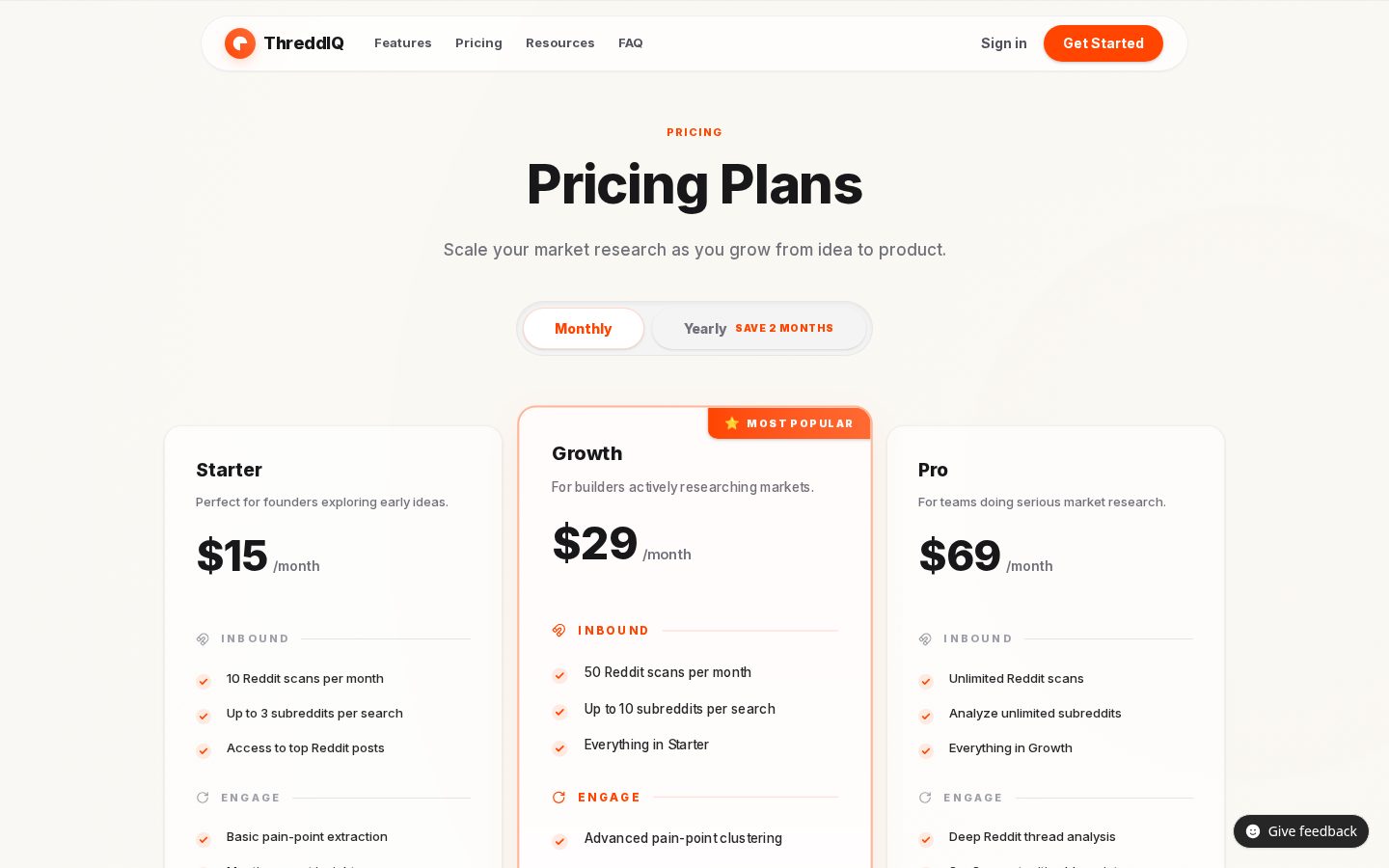 ThreddIQ Pricing