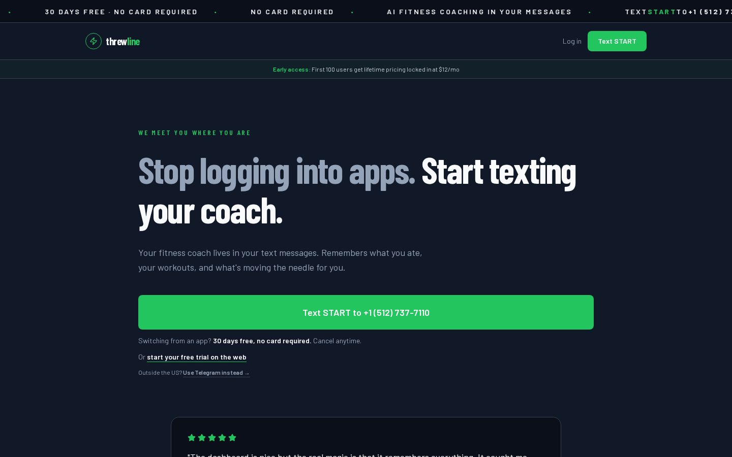 Threwline Homepage