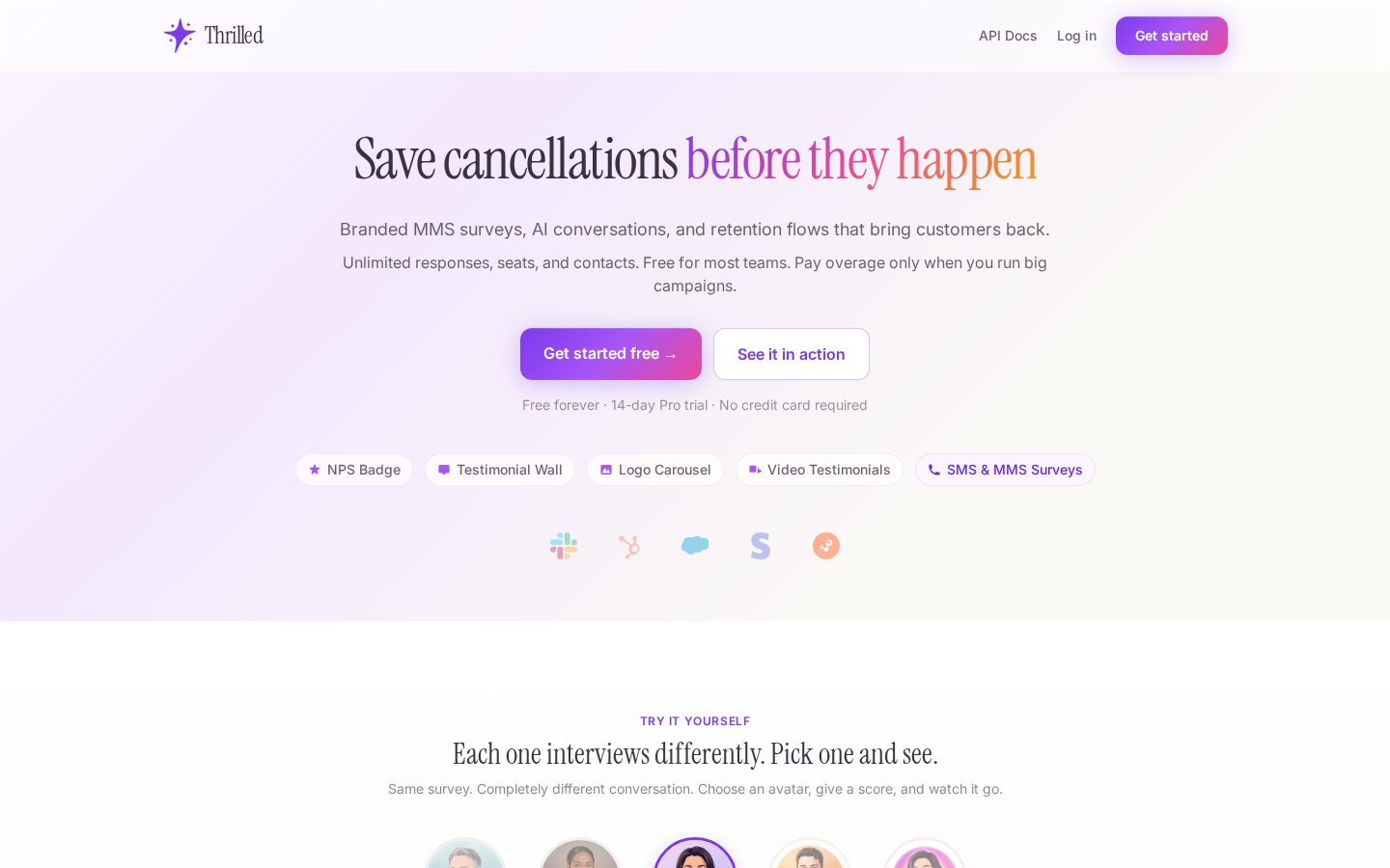 Thrilled Homepage