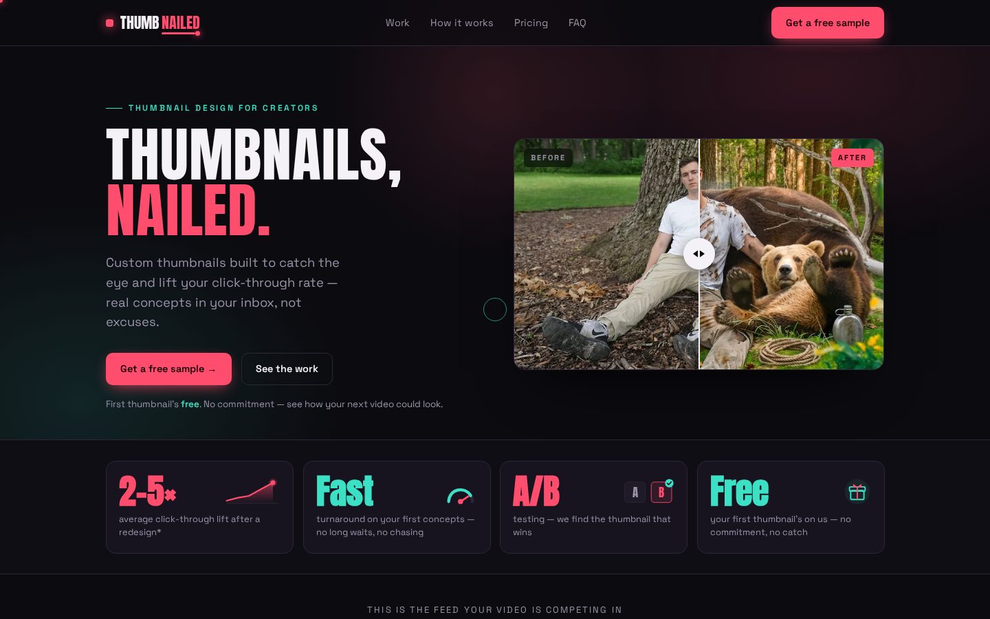 Thumbnailed Homepage
