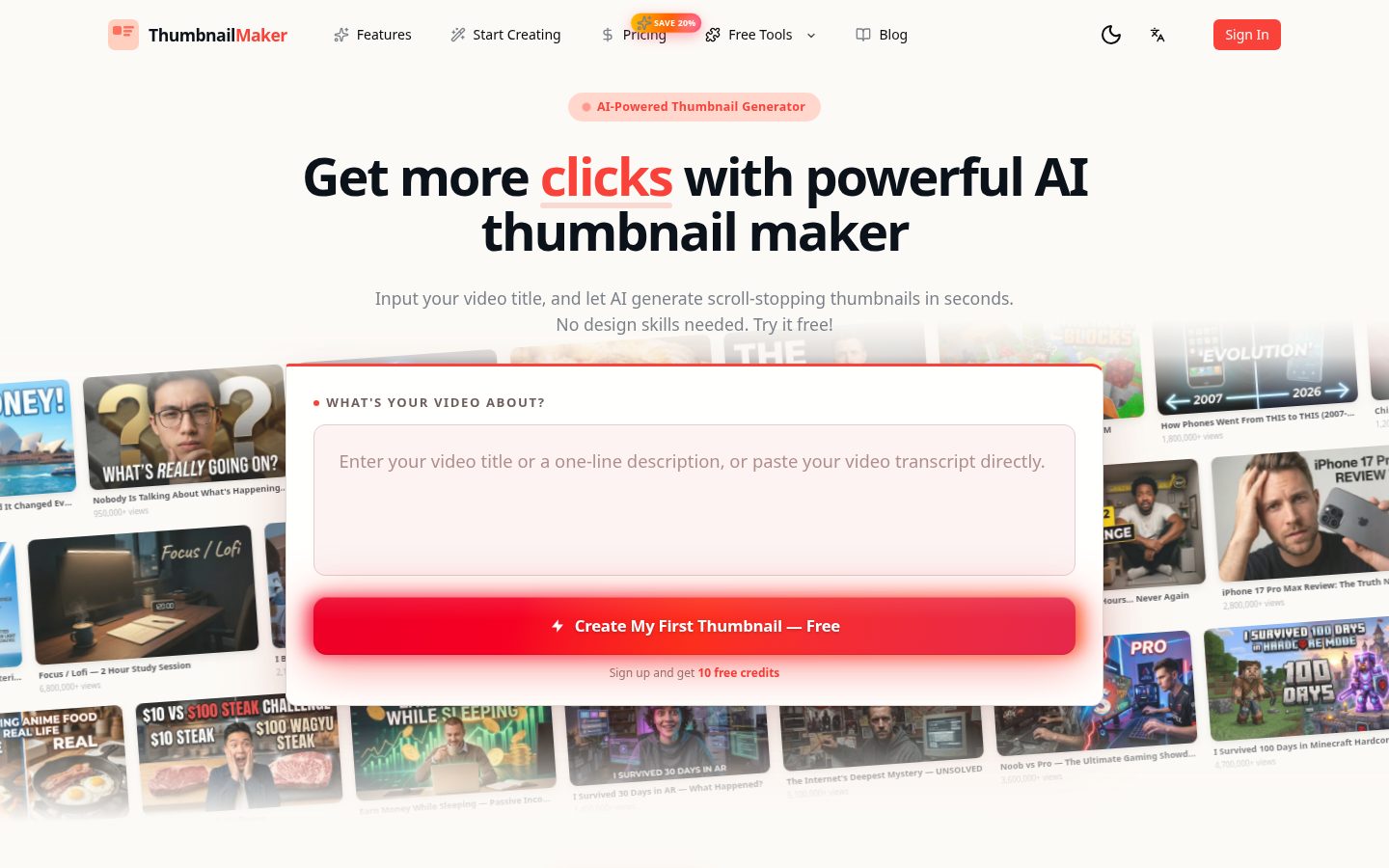ThumbnailMaker Homepage