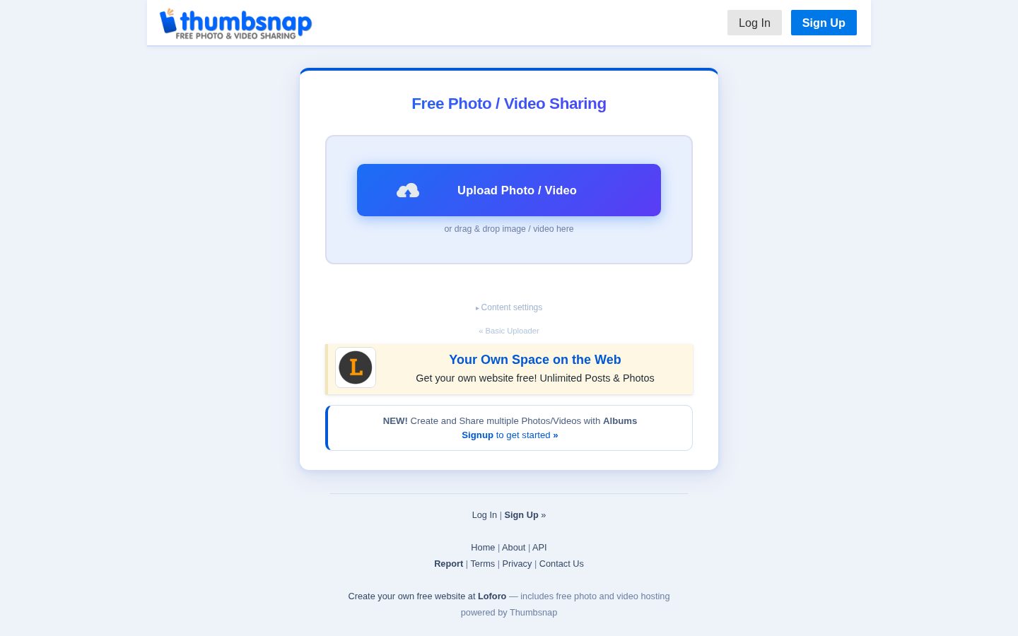 ThumbSnap Homepage