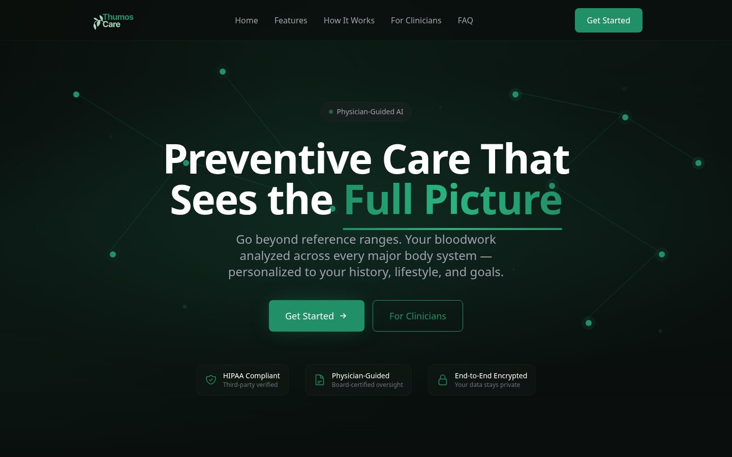 Thumos Care Homepage