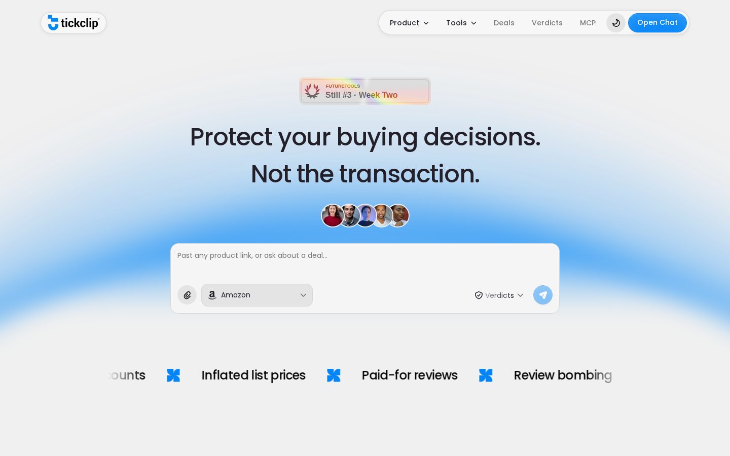 Tickclip Homepage