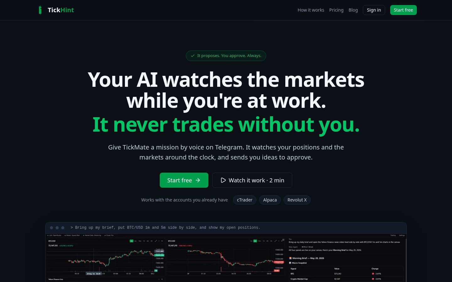 TickHint Homepage