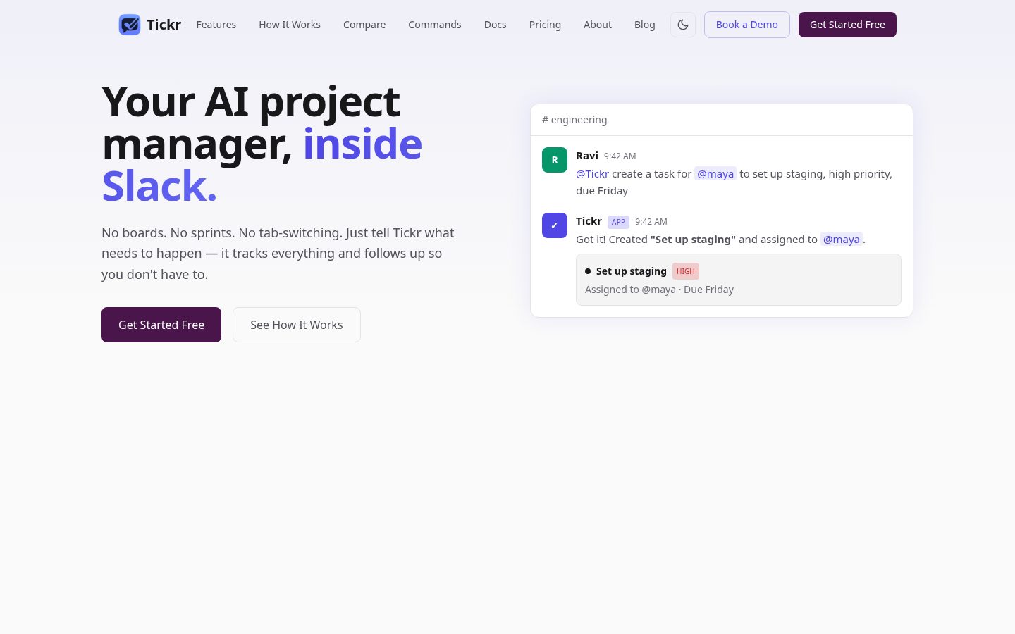Tickr Homepage