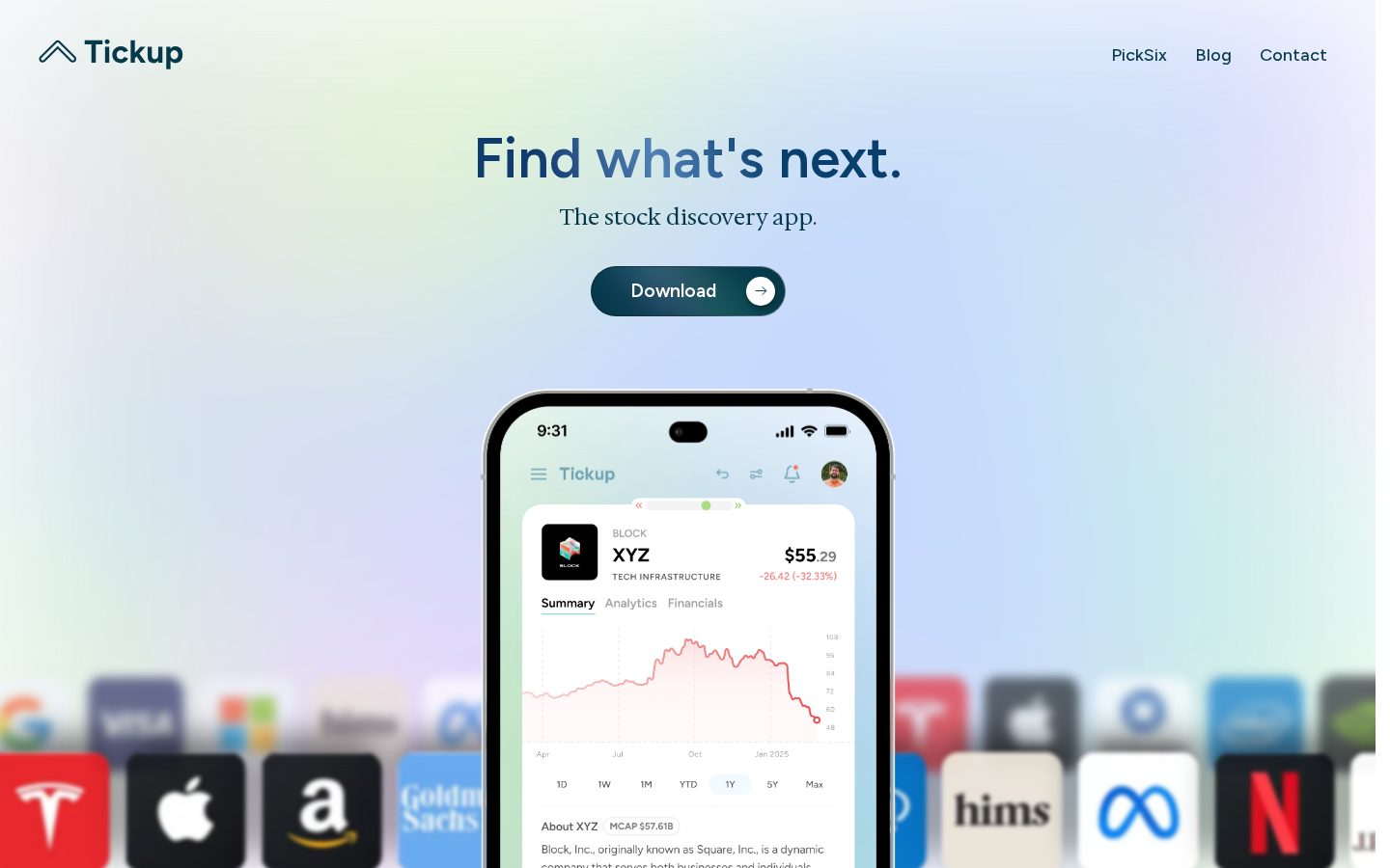 Tickup Homepage
