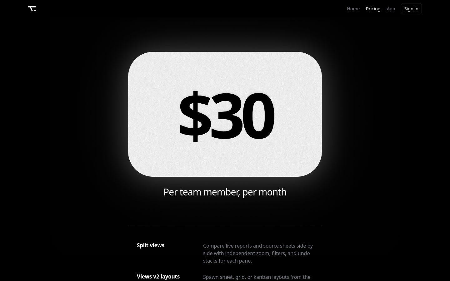 Tictable Pricing