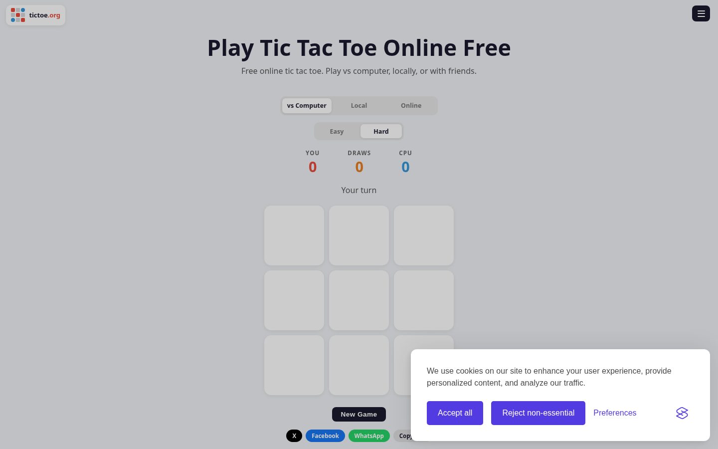 Tictoe Homepage
