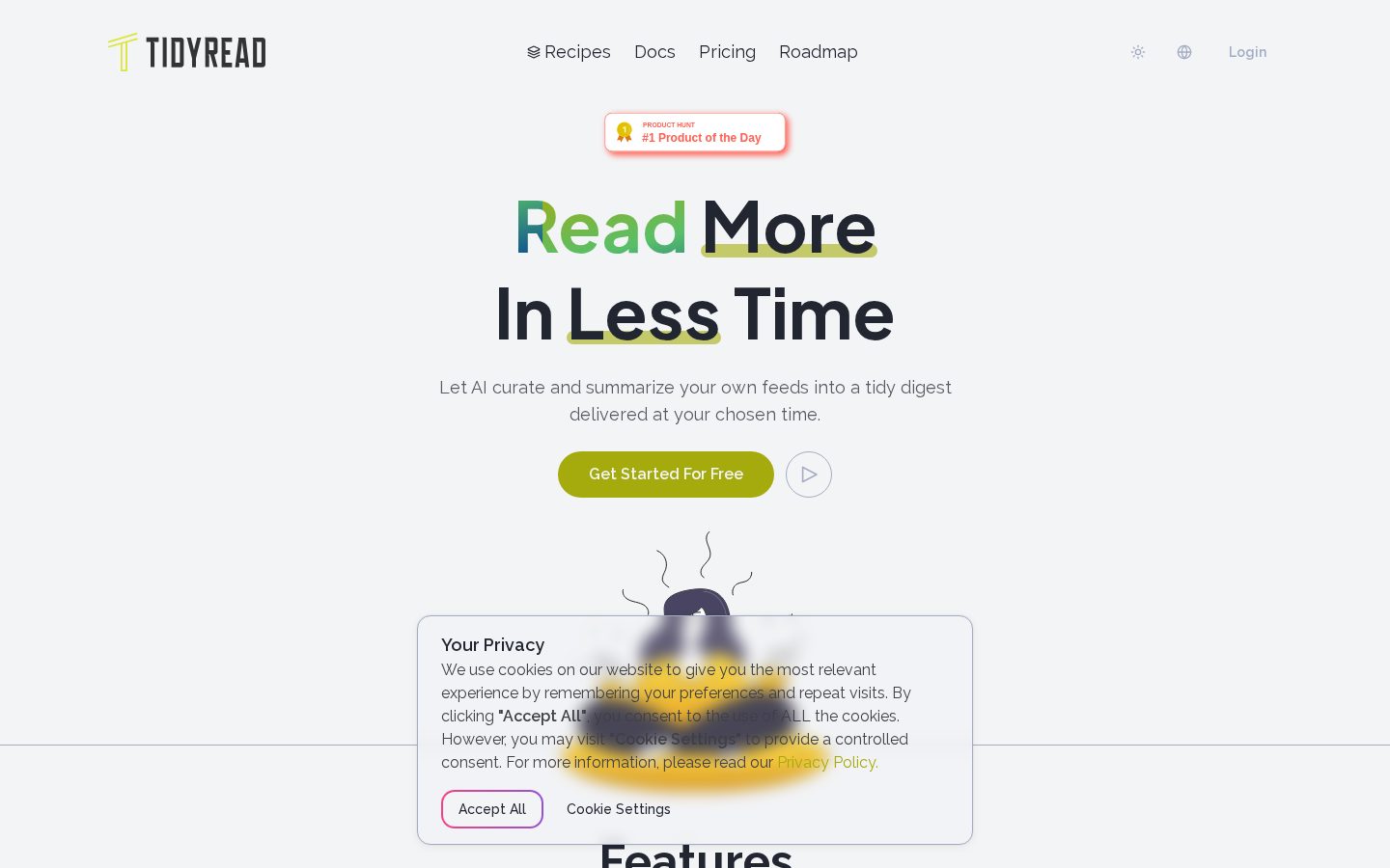Tidyread Homepage