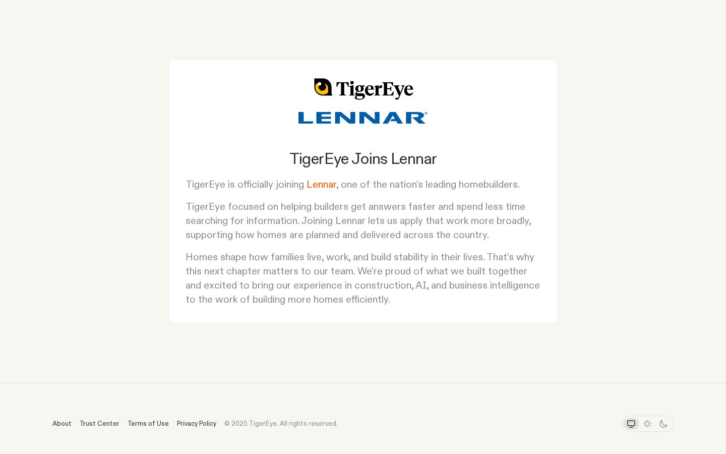 TigerEye Homepage