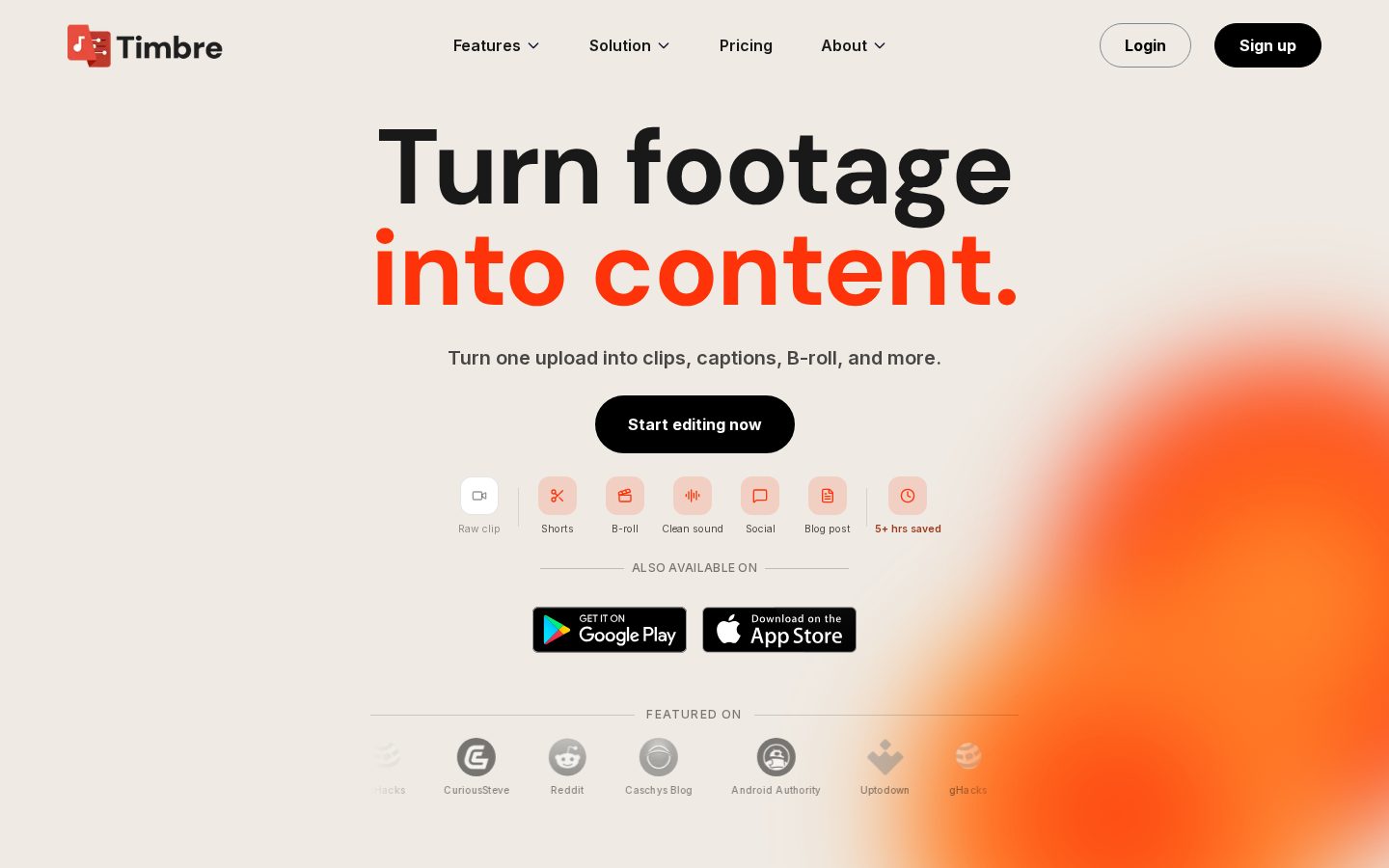 Timbre Homepage