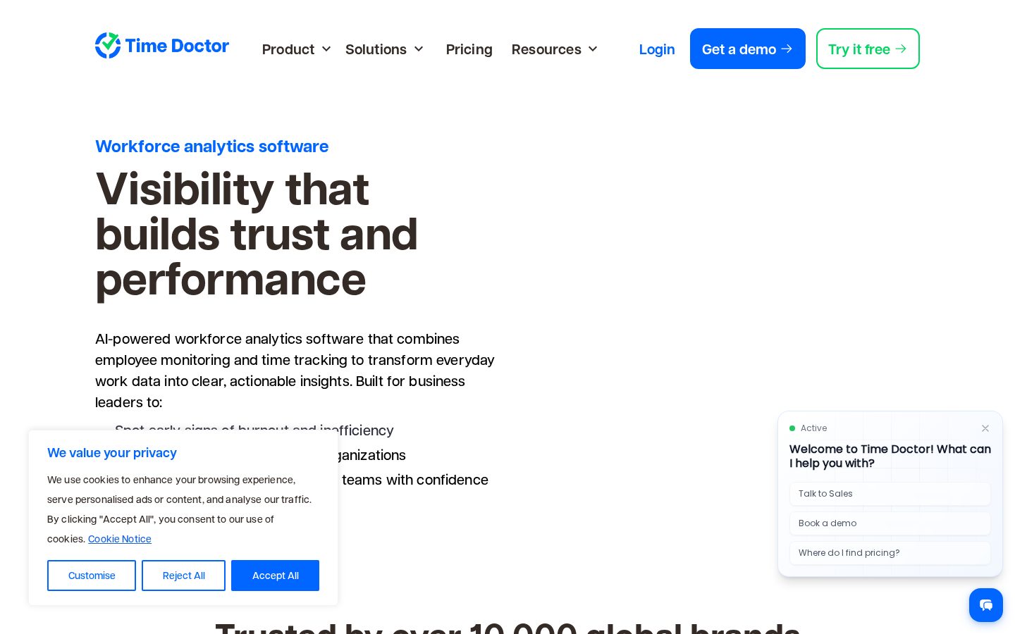 TimeDoctor Homepage