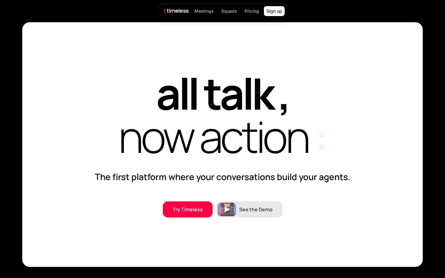 Timeless Homepage