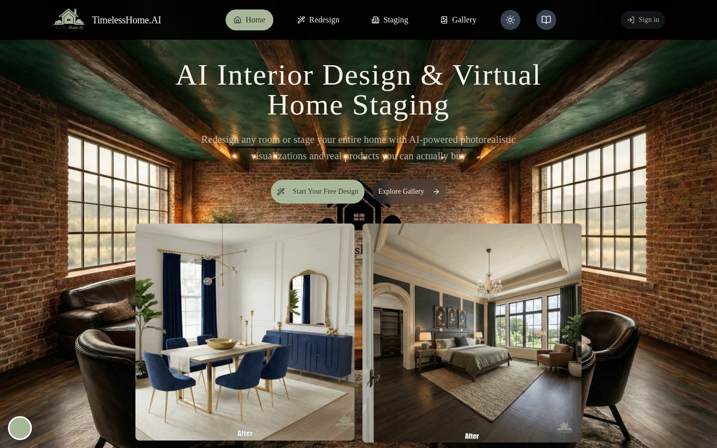 TimelessHome.ai Homepage