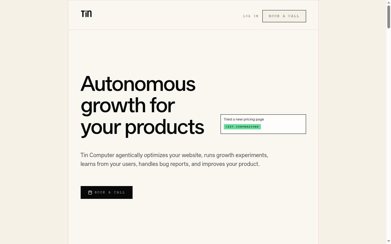 Tin Computer Homepage