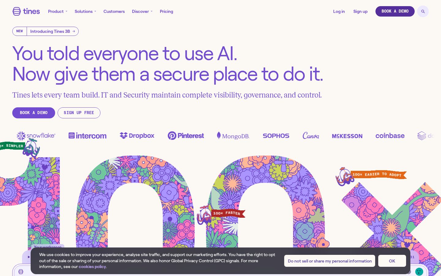 Tines Story copilot Homepage