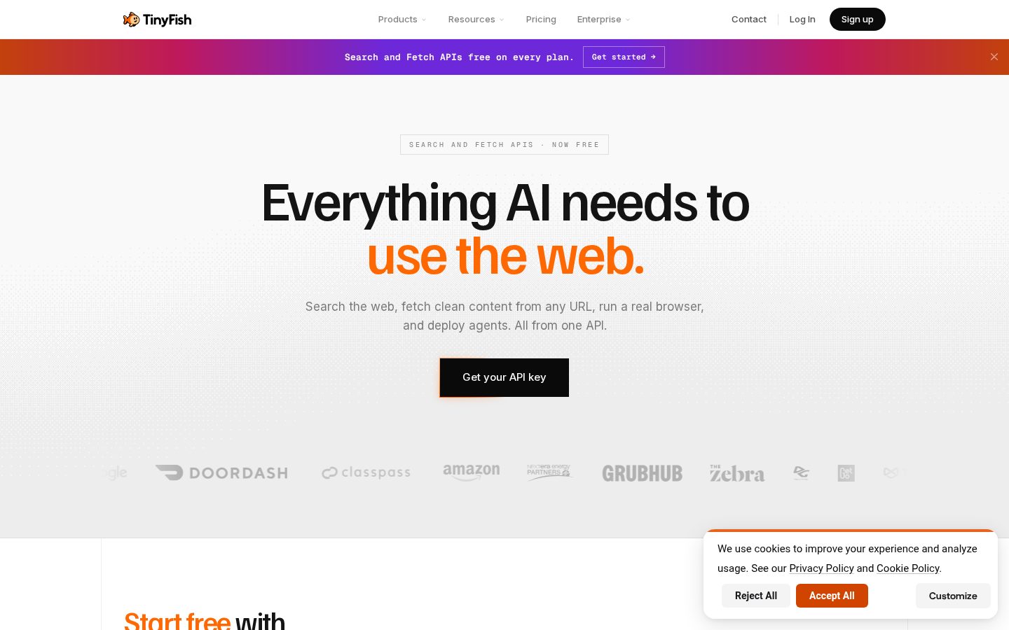 TinyFish AI Homepage