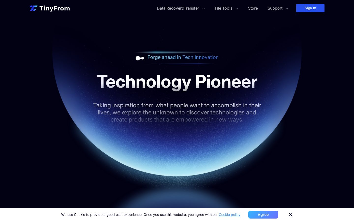 TinyFrom Homepage