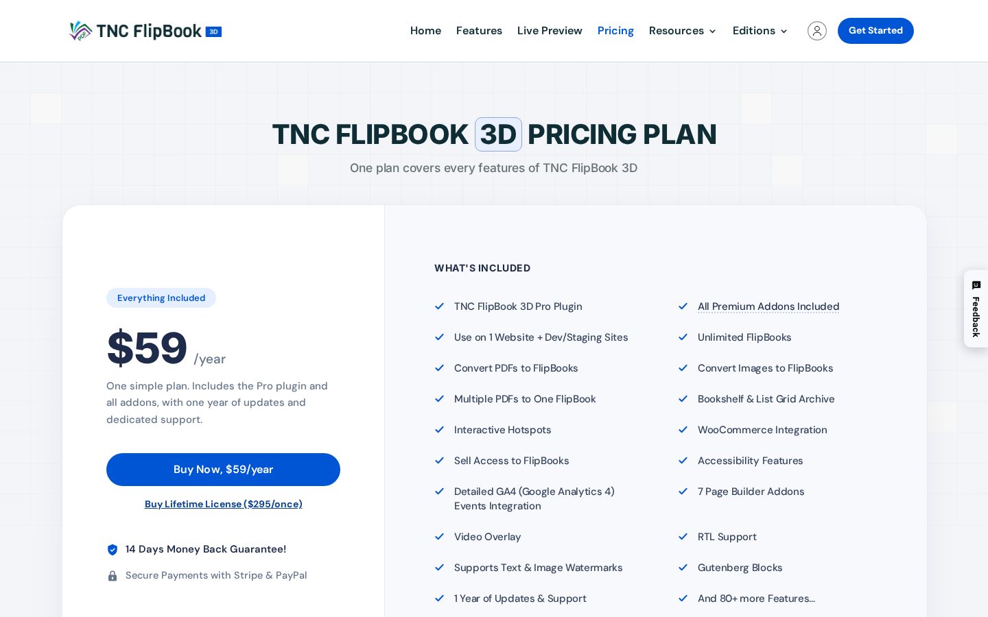 TNC FlipBook 3D Pricing
