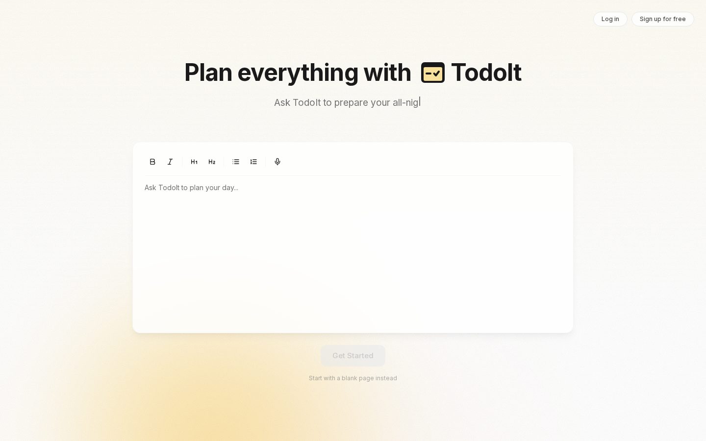 ToDoIt Homepage