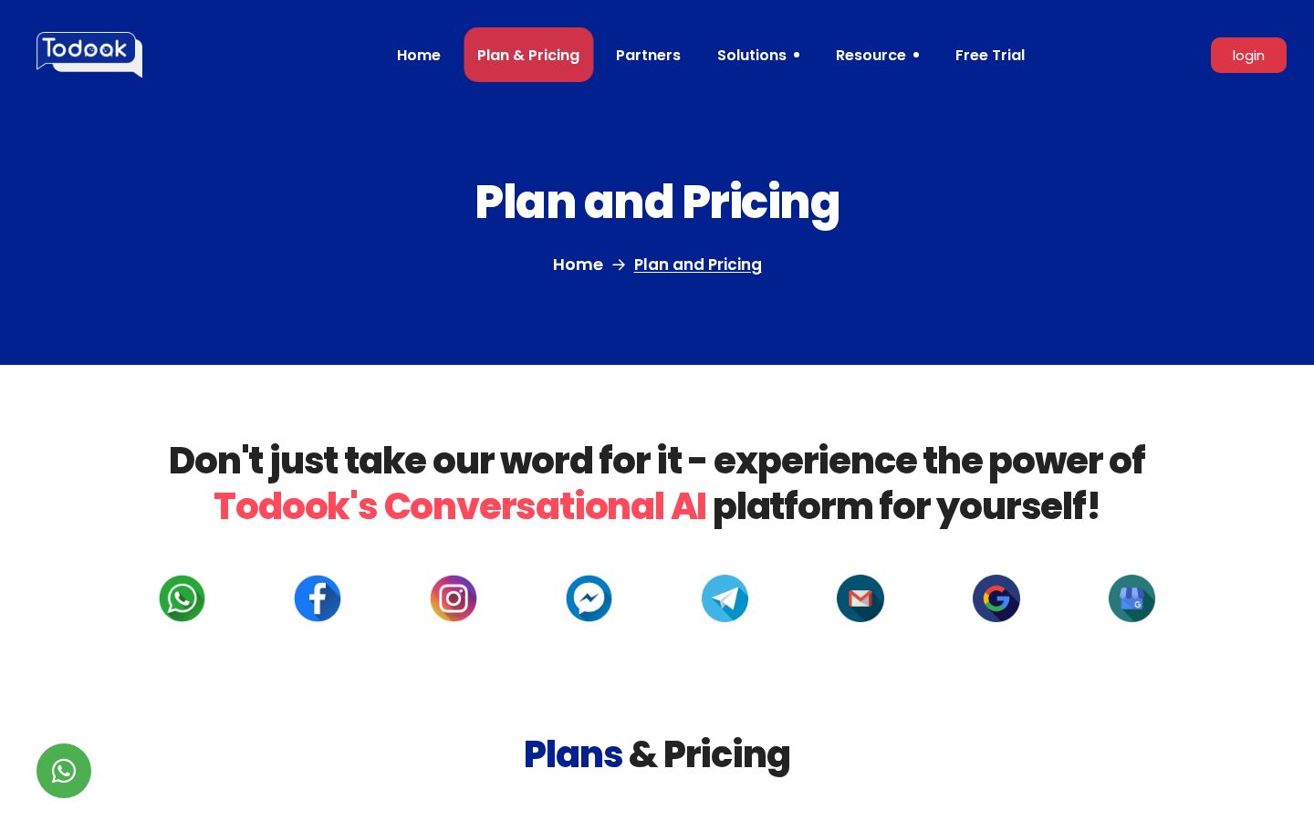 Todook Pricing