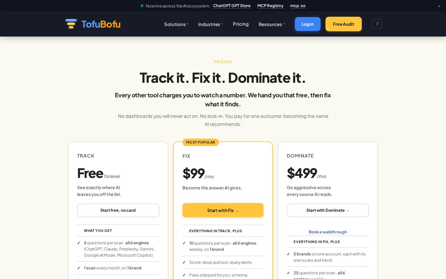 TofuBofu Pricing