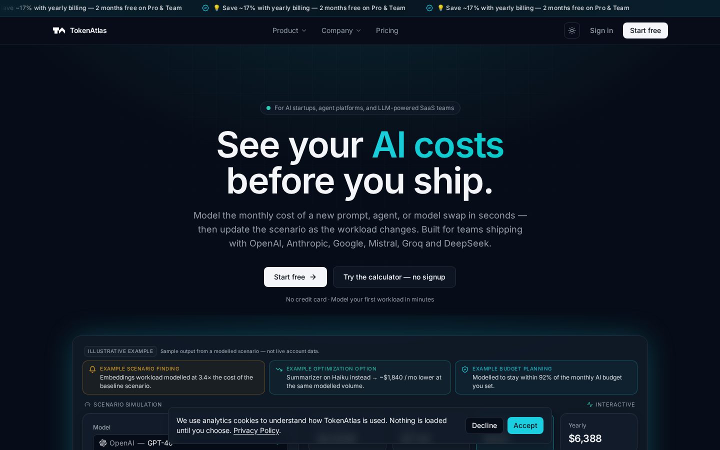 Token Atlas Homepage