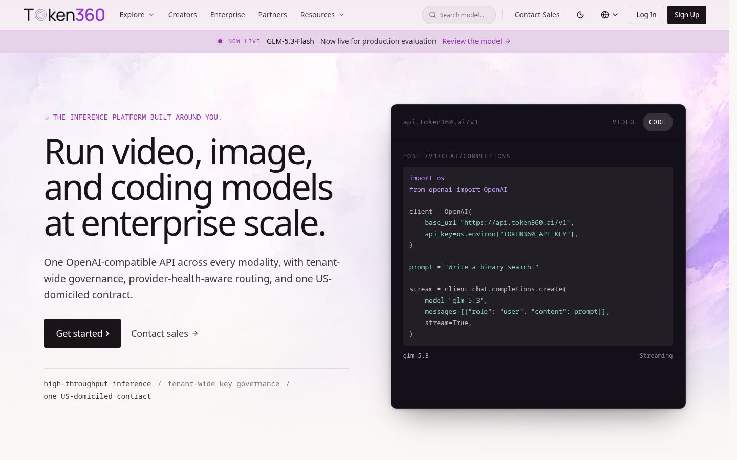 Token360 Homepage