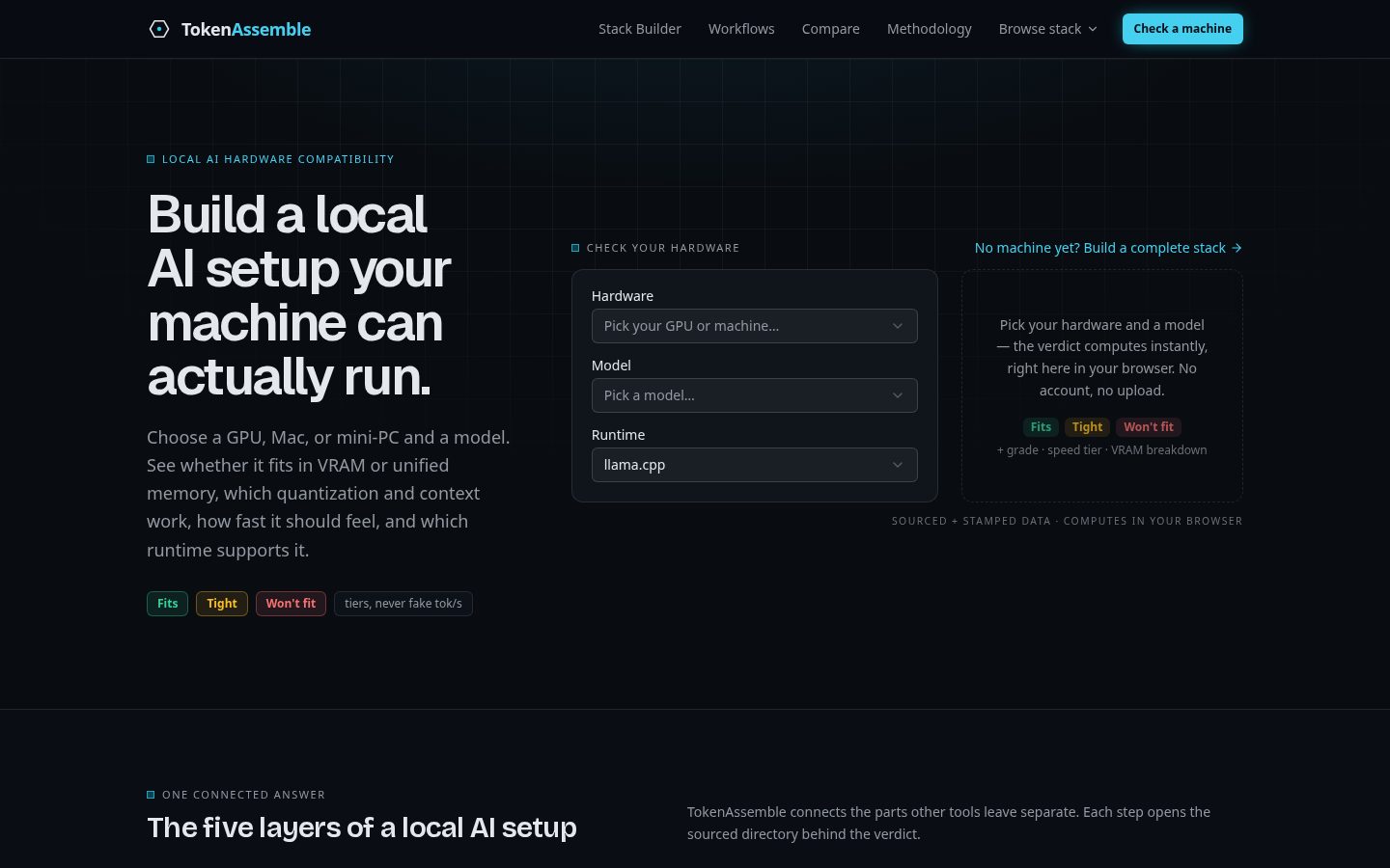TokenAssemble Homepage