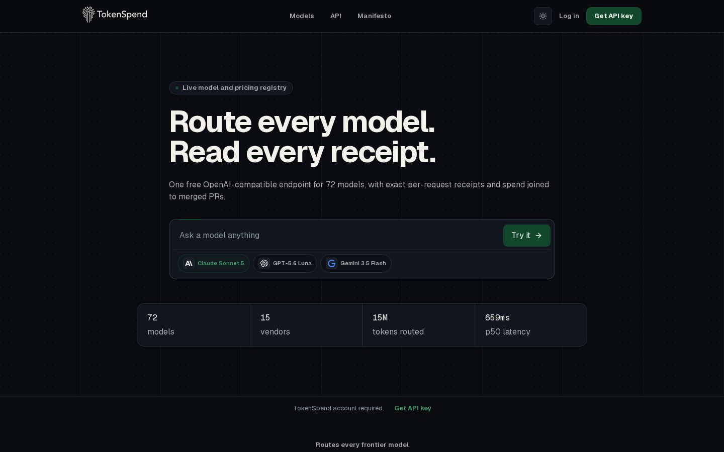 TokenSpend Homepage