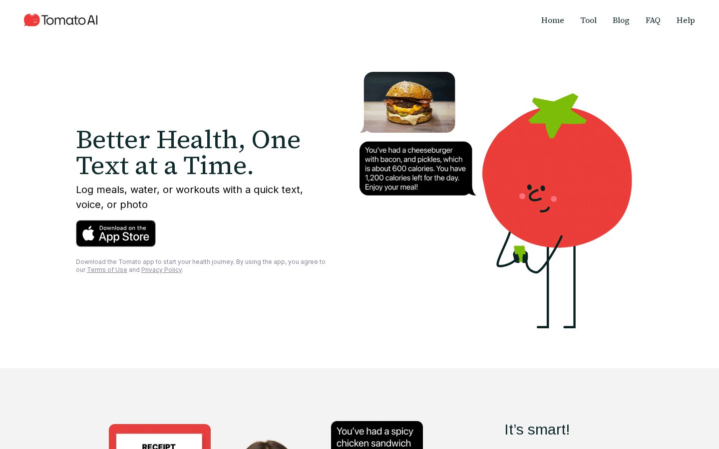 Tomato AI Homepage
