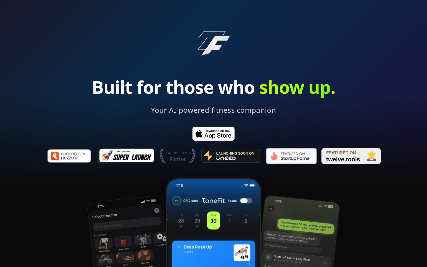 ToneFit Homepage