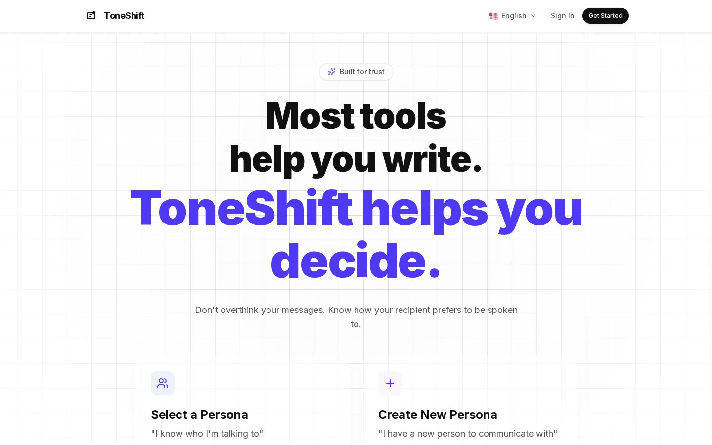 ToneShift Homepage