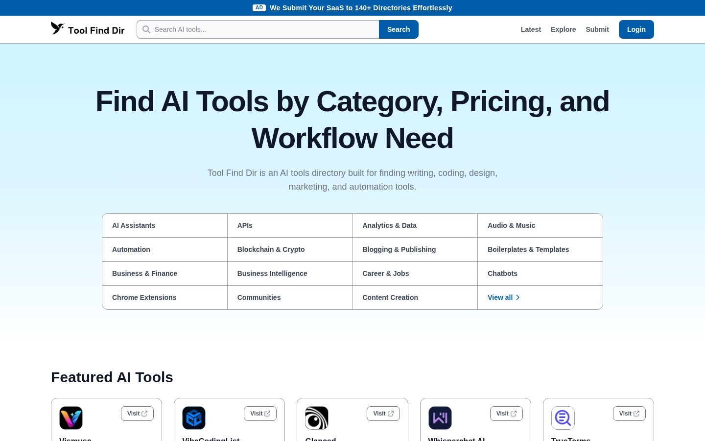 Tool Find Dir Homepage
