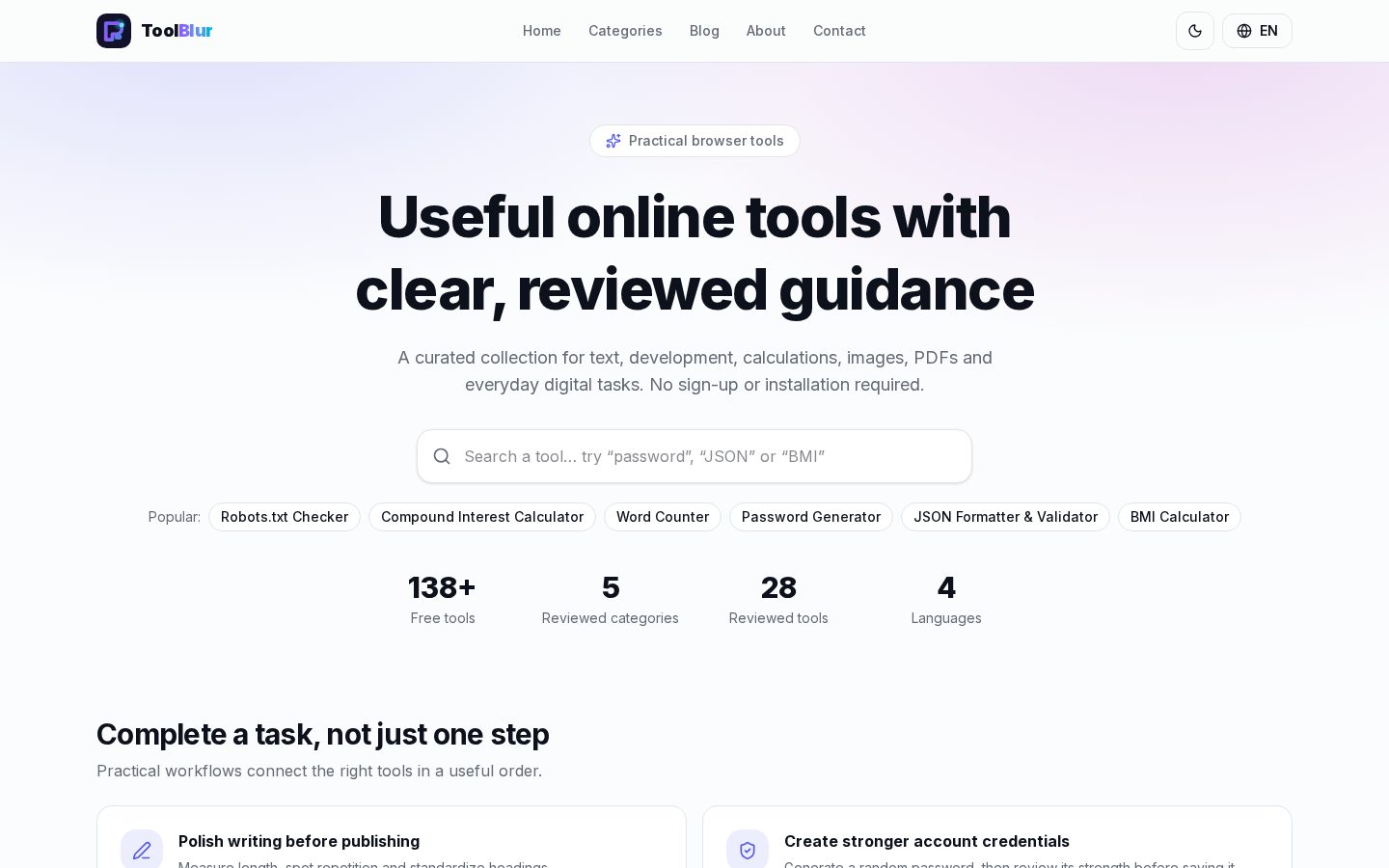 ToolBlur Homepage