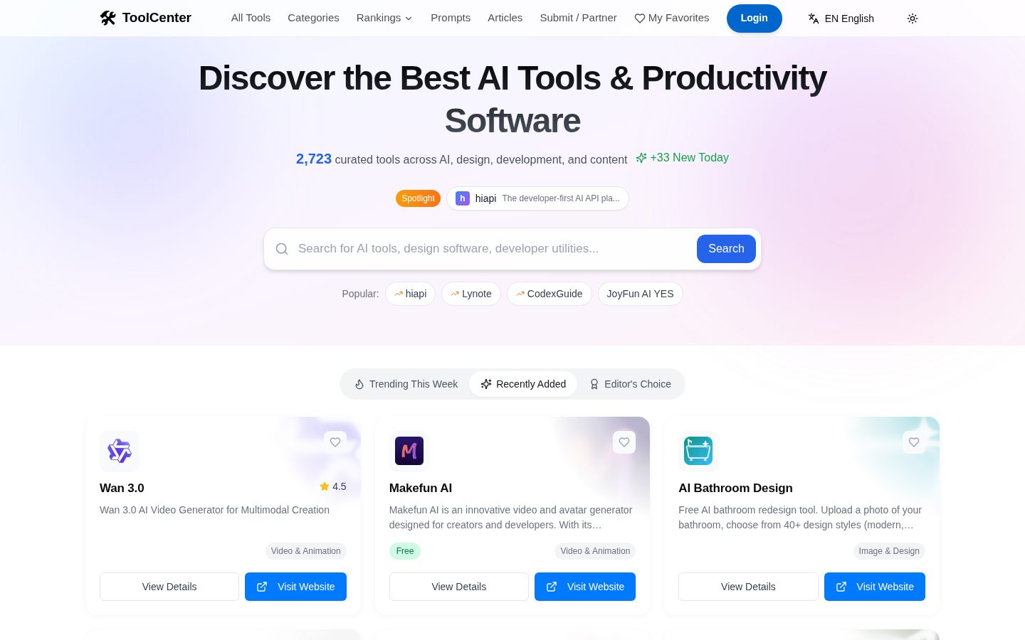 ToolCenter Homepage