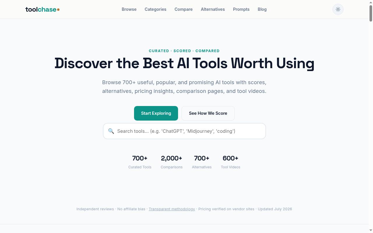 ToolChase Homepage
