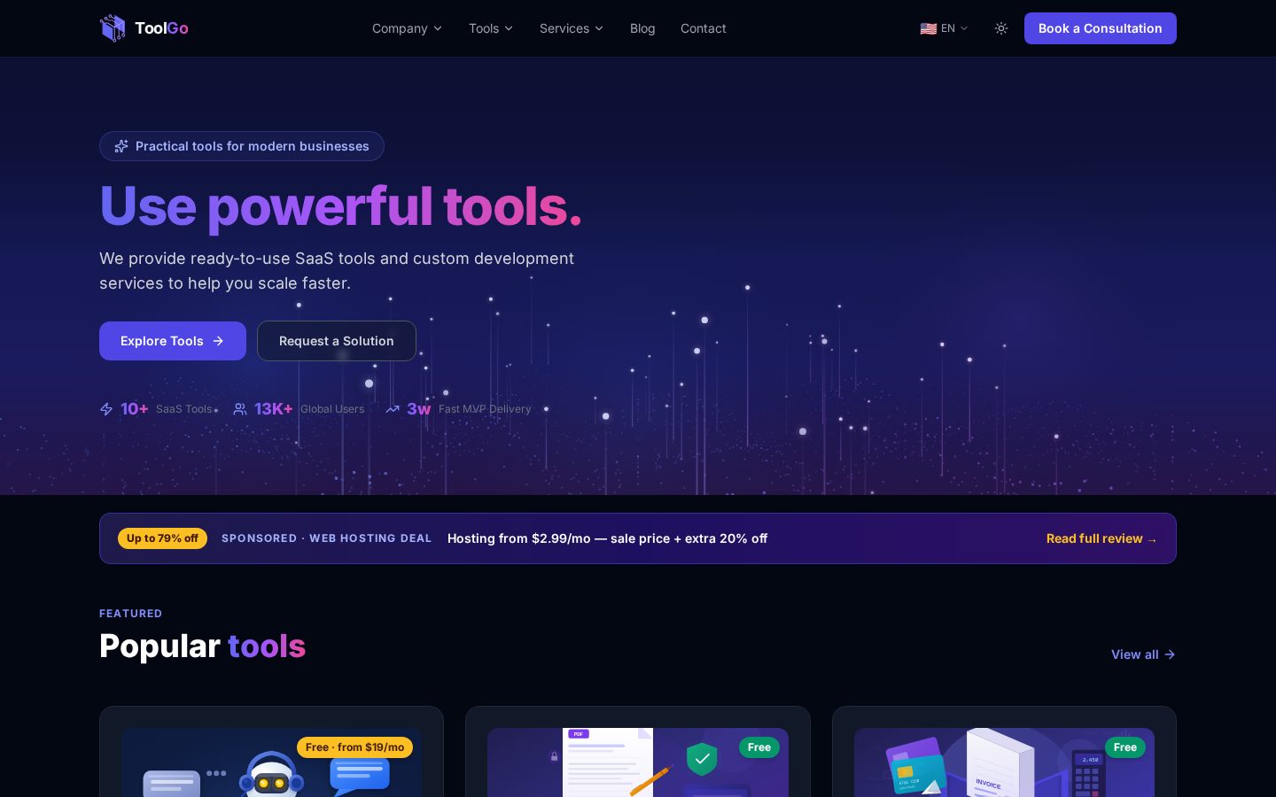 Toolgo Homepage