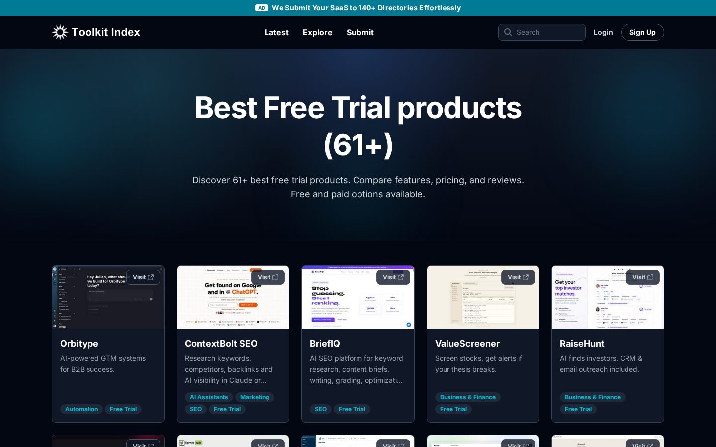 Toolkit Index Pricing